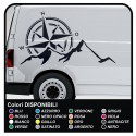 Adesivi ROSA DEI VENTI Laterali montagna Van grafiche furgone adesivi decalcomanie strisce ford transit custom minibus e camper