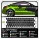 Adesivi fiancate auto Esagoni Set completo Camouflage per auto Car Decal racing Sticker Decorazione fiancate SPORT