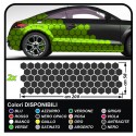 Adesivi fiancate auto Esagoni Set completo Camouflage per auto Car Decal racing Sticker Decorazione fiancate SPORT