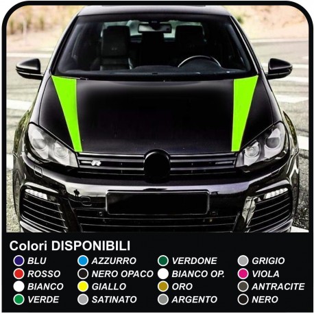 Bandes adhésives de COURSE de GOLF R Rayures Bonnet bien universel pour tous les auto - adhésif bandes de capot vw golf