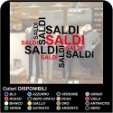 VETROFANIA SCRITTE SALDI - ADESIVI VETRINE NEGOZI - ADESIVI SALDI NEGOZI DECALS STICKERS CM 160X110