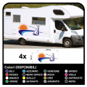 aufkleber für WOHNMOBILE grafik-vinyl-aufkleber-abziehbilder-streifen-Set CAMPER VAN WOHNWAGEN Wohnmobil - grafik-28c