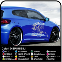 3 Adesivi cavalli cm 80 TRIBAL Adesivi laterali cavallo rampante tuning tattoo auto sport tuning