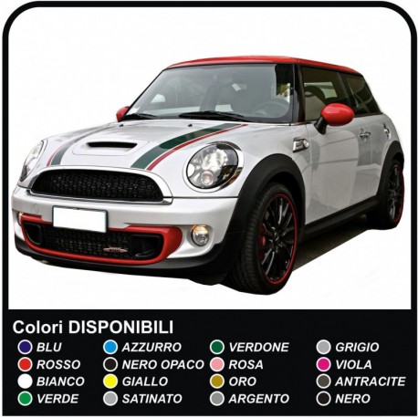 Aufkleber ZWEIFARBIGE MINI COOPER S SEITLICHE MOTORHAUBE mini cooper bicolor