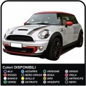 Adesivi BICOLORE MINI COOPER S fasce COFANO mini cooper bicolore