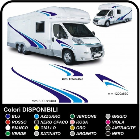 AUTOCARAVANA gráficos de vinilo pegatinas calcomanías de rayas caravana CARAVANA Autocaravana - gráficos 16c MAXI