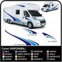 Aufkleber WOHNMOBIL-grafiken, die vinyl-aufkleber-abziehbilder-streifen-Set CAMPER VAN WOHNWAGEN Wohnmobil - grafik 16c MAXI