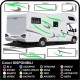 CAMPER grafica in vinile adesivi decalcomanie strisce Set CAMPER VAN ROULOTTE Motorhome - grafica 02