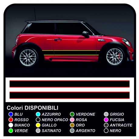 Aufkleber ZWEIFARBIGE MINI COOPER S SEITLICHE streifen mini cooper bicolor