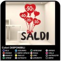 Le sticker dans la fenêtre soldes Adhésifs "Firme " ballons" - Mesures 90x120 cm de la fenêtre Autocollants pour la vente,