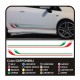 KIT DE BANDES, DE BANDES POUR LA PUNTO EVO SUPER SPORT TRICOLORE RAYURES LATÉRALES ABARTH ITALIE