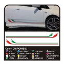 KIT DE BANDES, DE BANDES POUR LA PUNTO EVO SUPER SPORT TRICOLORE RAYURES LATÉRALES ABARTH ITALIE