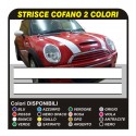 MINI COOPER Adhesive Strips Bonnet Stripes strips stickers bonnet, two-tone