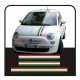 Adesivi FIAT 500 stile abarth per 500 stickers decals KIT fasce Italiane 500