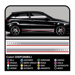 kit adesivi STICKERS alfa romeo 147 ducati corse fasce laterali