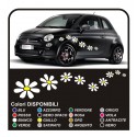 Kit adesivi 18 MARGHERITE adesivi fiori per SMART FIAT 500 car Flowers stickers