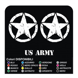 3 adesivi stella porte Jeep Wrangler JK 3 stickers star door jeep wrangler jk