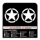 Couple stickers star doors Jeep Wrangler JK