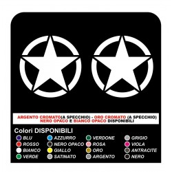 Couple stickers star doors Jeep Wrangler JK