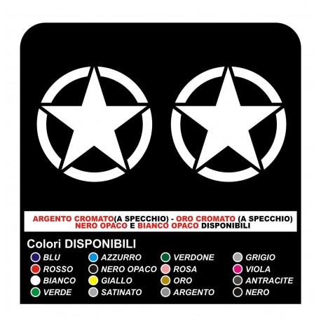 Couple stickers star doors Jeep Wrangler JK