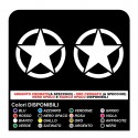 Couple stickers star doors Jeep Wrangler JK