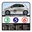 pegatinas para el FIAT 500 número de calcomanías pegatinas para el fiat 500 logotipo de los números de la puerta