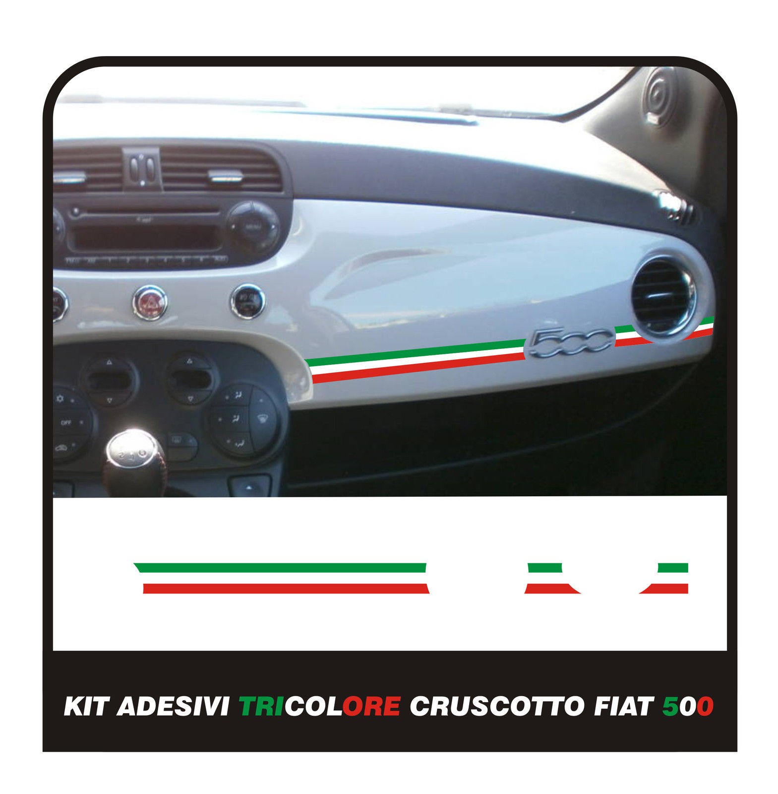 Aufkleber für den FIAT 500 ABARTH ARMATURENBRETT Italien FIAT 500
