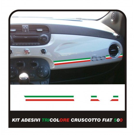 Aufkleber für den FIAT 500 ABARTH ARMATURENBRETT Italien FIAT 500 armaturenbrett tricolore tuning