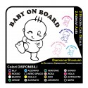 2 adesivi auto baby on board bimbo bambino a bordo vetri specchi decals NEW car