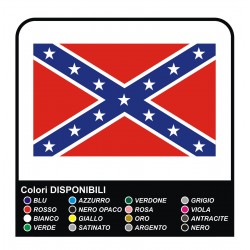 1 Sticker Drapeau Confédéré américain autocollant Jeep confederate flag 4x4