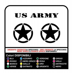 2 AUTOCOLLANTS 25 cm STAR + ÉCRIT US ARMY gratuit off-road AUTOCOLLANTS DÉCALQUES