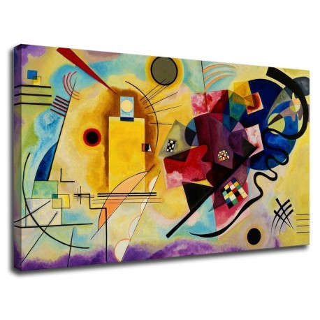 The framework Kandinsky Yellow Red and Blue - WASSILY KANDINSKY Yellow Red and Blue Painting print on canvas with or without