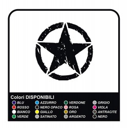 Sticker STAR RENEGADE cm 20 étoiles militaire 4X4