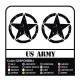 3 ADESIVI cm 20 STELLA JEEP RENEGADE + US ARMY STICKERS