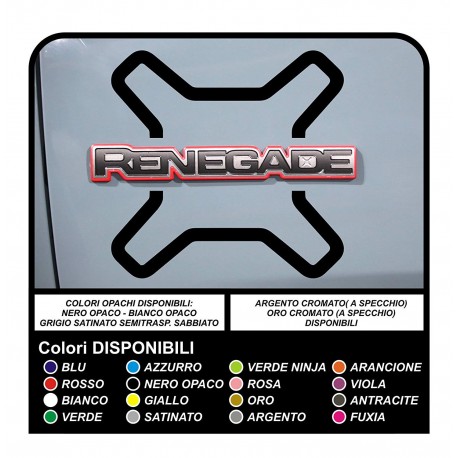 adesivi per portiera da apporre sul logo Renegade