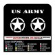 3 ADESIVI cm 10X10 STELLA + US ARMY STICKERS per Jeep Renegade SUV 4X4