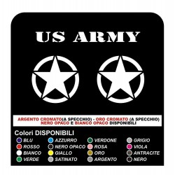 3 ADESIVI cm 10X10 STELLA + US ARMY STICKERS per Jeep Renegade SUV 4X4