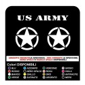 3 ADESIVI cm 10X10 STELLA + US ARMY STICKERS per Jeep Renegade SUV 4X4