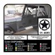 4 ADESIVI cm 25 STELLA + US ARMY STICKERS JEEP RENEGADE SUV 4X4