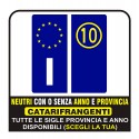 ADESIVI Targa AUTO RIFRANGENTI - Peugeot 106 206 207 208 306 307 308 406 407 408