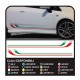 KIT FASCE STRISCE PER PUNTO EVO SUPER SPORT TRICOLORE FASCE LATO ABARTH ITALIA