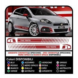 KIT COMPLETO ADESIVI FIANCATE E PARAURTI SUPER SPORT FASCE ADESIVI LATERALI E PARAURTI