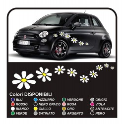 Kit stickers 18 DAISIES stickers flowers car Flowers stickers