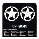 3 STICKERS cm 30 STAR + US ARMY JEEP RENEGADE