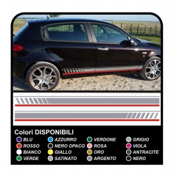 décalcomanies pour alfa romeo giulietta stickers alfa mito, 147 - bandes latérales - bandes latérales de alfa romeo