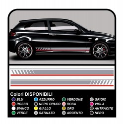 Bandiera sportelli - Giulietta - adesivo per auto - stickers Per lato  Destro Finitura lucida