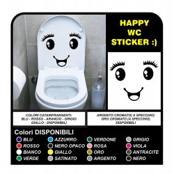 adesivo toilette simpatico smile adesivo per bagno water con sorriso simpatico e divertente