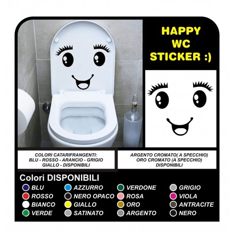 adesivo toilette simpatico smile adesivo per bagno water con sorriso simpatico e divertente