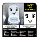 adhesive toilet cute smiley face sticker for bathroom toilet with cute smile and fun