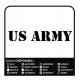 2 US ARMY STICKER Car Bumper Vinyl Sticker - 20 cm x 3 cm